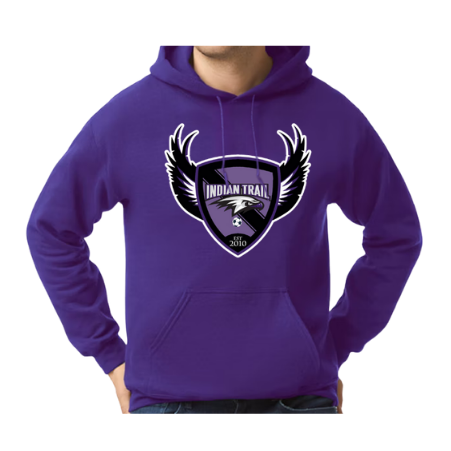 Indian Trail Soccer Fans Purple Heavyweight Hoodie
