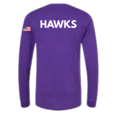 Indian Trail Soccer Fans Purple Long-Sleeve T-Shirt