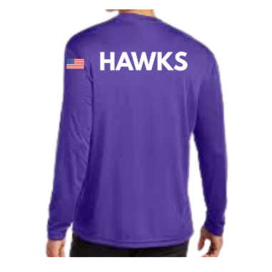 Indian Trail Soccer Fan Purple Long Sleeve Loose Drifit