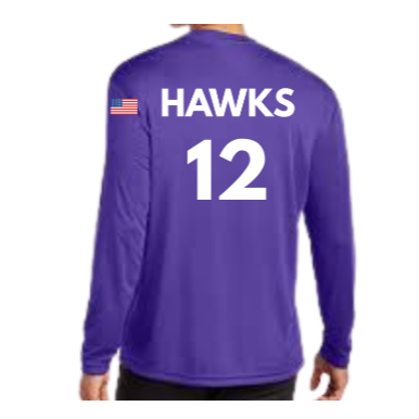 Indian Trail Soccer Fan Purple Long Sleeve Loose Drifit