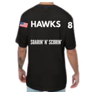 Indian Trail Soccer Player Black Short Sleeve Loose Drifit