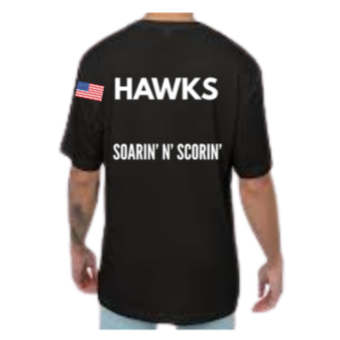 Indian Trail Soccer Player Black Short Sleeve Loose Drifit