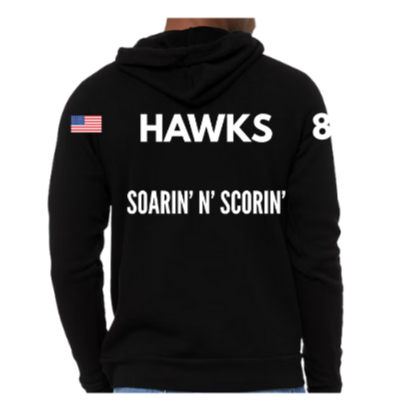 Indian Trail Soccer Player Black Midweight Hoodie