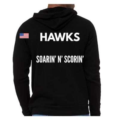 Indian Trail Soccer Player Black Midweight Hoodie