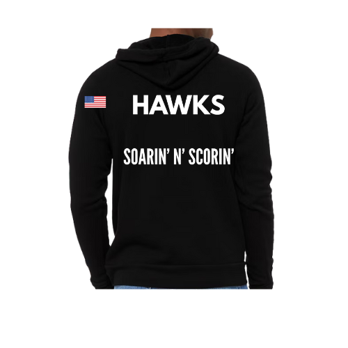 Indian Trail Soccer Player Black Midweight Hoodie