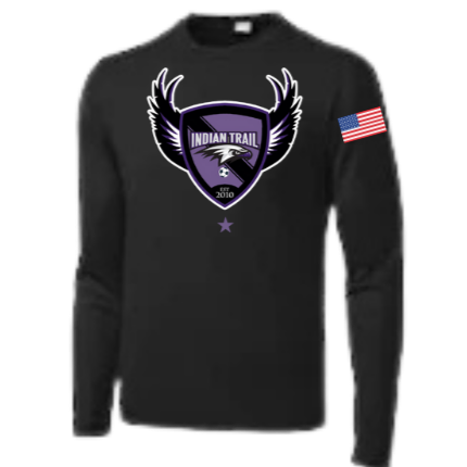 Indian Trail Soccer Player Black Long Sleeve Loose Drifit