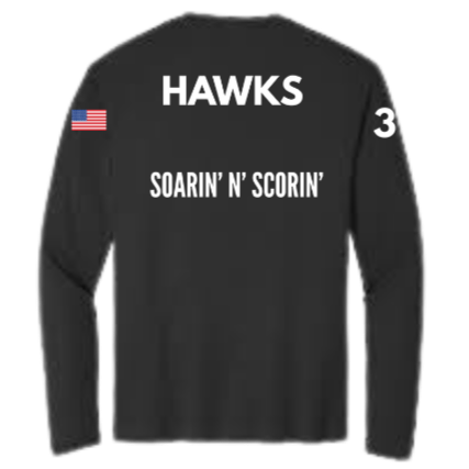 Indian Trail Soccer Player Black Long Sleeve Loose Drifit