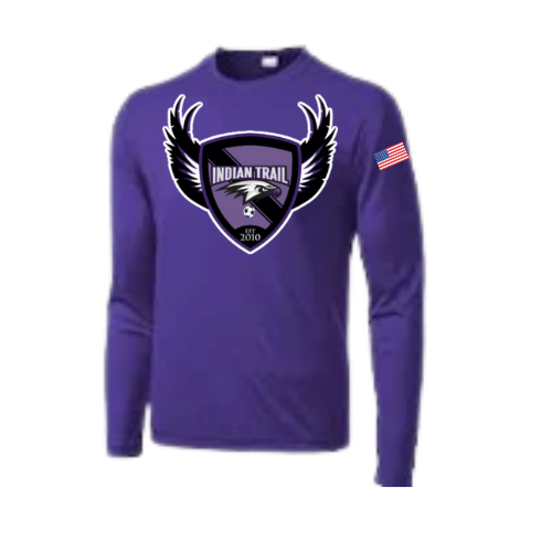 Indian Trail Soccer Fans Purple Long-Sleeve T-Shirt