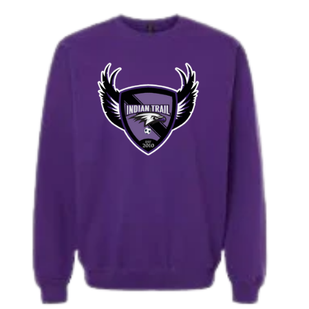 Indian Trail Soccer Fans Purple Midweight Crewneck Sweatshirt