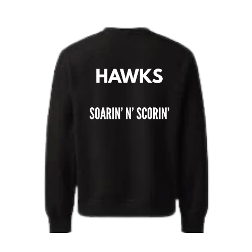 Indian Trail Soccer Player Black Midweight Crewneck Sweatshirt