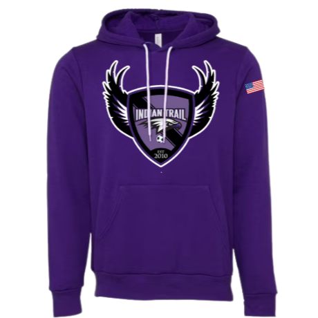 Indian Trail Soccer Fans Purple Midweight Hoodie