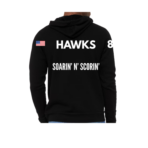 Indian Trail Soccer Player Black Midweight Hoodie