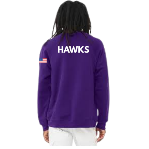 Indian Trail Soccer Fans Purple Midweight Crewneck Sweatshirt