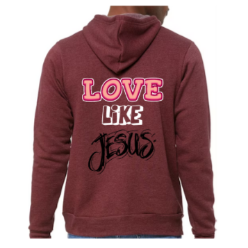 Love Like Jesus Hoodie Multi Font
